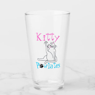 "Kitty PAWlates" Glas