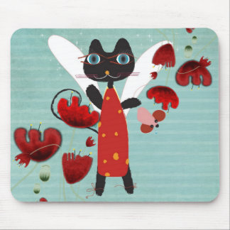 Kitty Poppies Engel traurige Maus Aqua Sunmousepad Mousepad