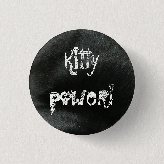 Kitty-Power! Knopf Button (Vorderseite)