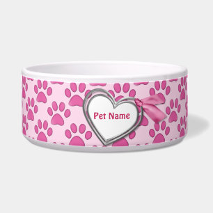 Kitty Prints Pink Cat Dish - Anpassen Napf