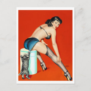 Kitty Pulp Pin Up Postkarte
