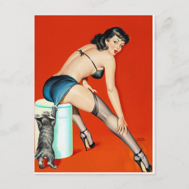 Kitty Pulp Pin Up Postkarte (Vorderseite)