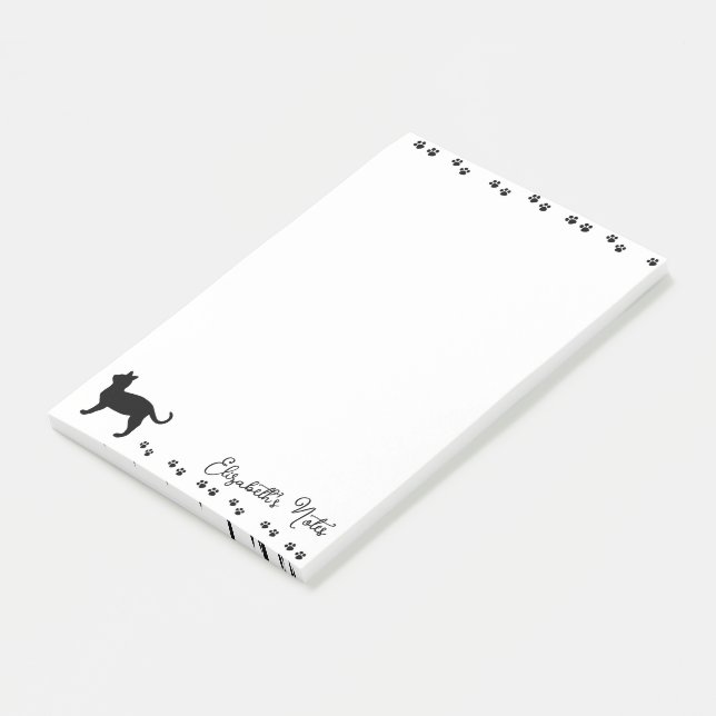 Kitty Pwprints personalisiert Post-it Klebezettel (angewinkelt)