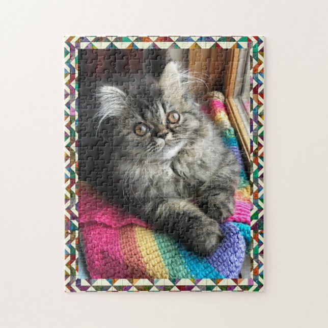 Kitty Quilter Tabletop Herausforderung Jigsaw Puzz Puzzle (Vertikal)