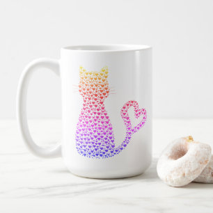 Kitty Rainbow Heart Liebe Kaffee Tasse