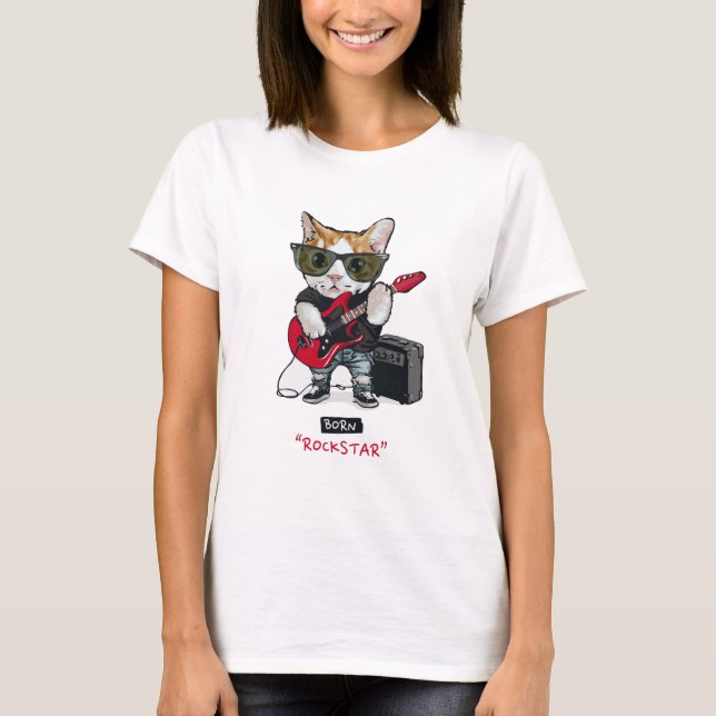 Kitty Rockstar T - Shirt (Vorderseite)