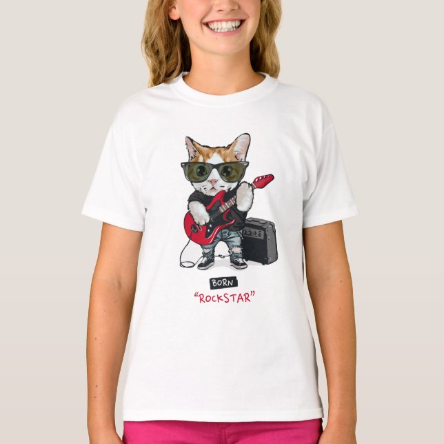 Kitty Rockstar T - Shirt (Vorderseite)