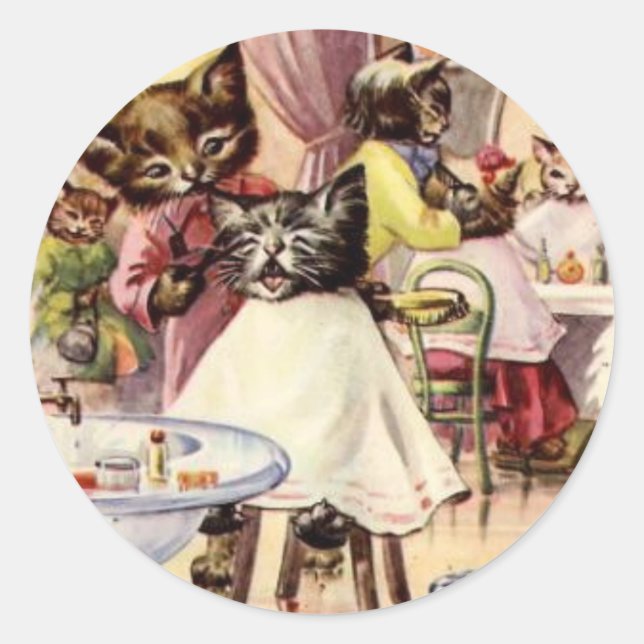 Kitty Runder Aufkleber (Vorderseite)