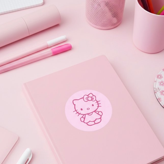 Kitty Runder Aufkleber (Von Creator hochgeladen)