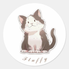 Kitty Runder Aufkleber