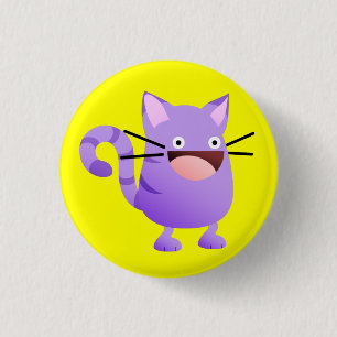 Kitty-Schlag-lila Knopf Button