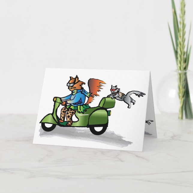 Kitty Scoots Einladung (Vorderseite)