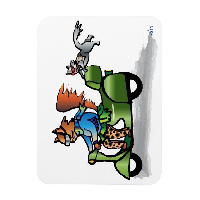 Kitty Scoots Magnet (Vertikal)