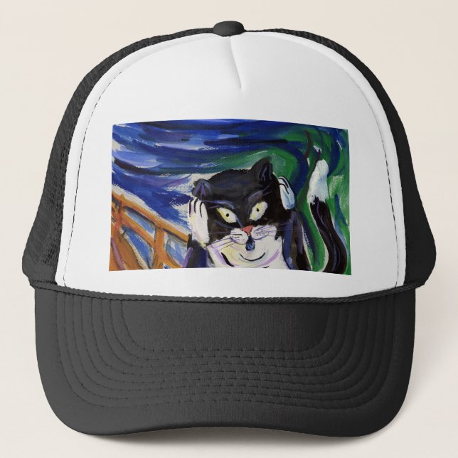 Kitty Scream Hat Truckerkappe (Vorderseite)