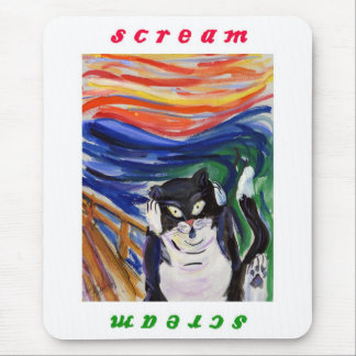 Kitty Scream mit Scream Text Mousepad