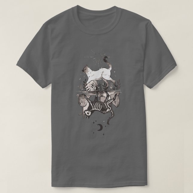 Kitty Skeleton Halloween  T-Shirt (Design vorne)