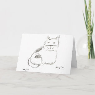 Kitty Sketch Grußkarte Karte