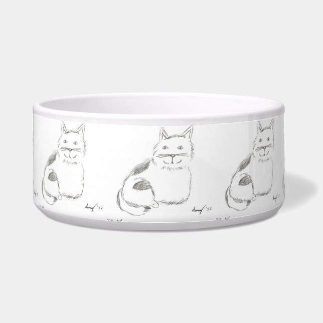 Kitty Sketch Pet Bowl Napf (Vorderseite)