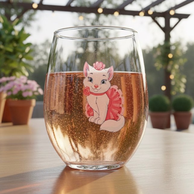 Kitty Stemless Weinglas Ohne Stiel (Von Creator hochgeladen)