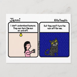 Kitty Thoughts Postcard Postkarte