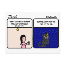 Kitty Thoughts Postcard