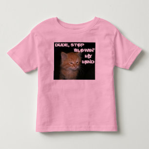 Kitty "TYP STOP BLOWIN' MY MIND" Kleinkind Ringer T-shirt