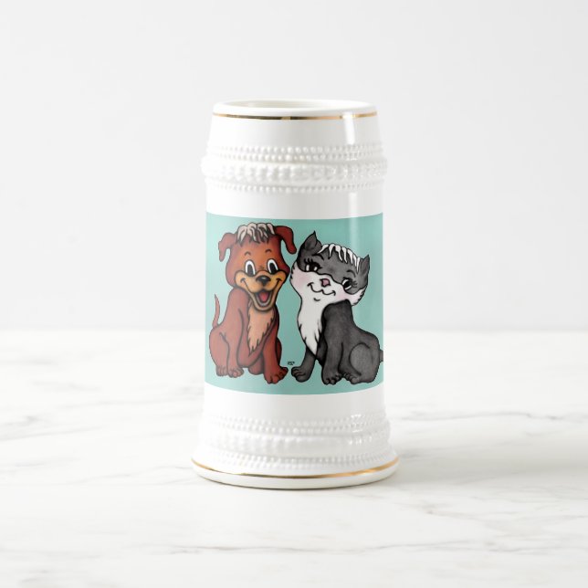 Kitty und Puppy Bierglas (Mittel)