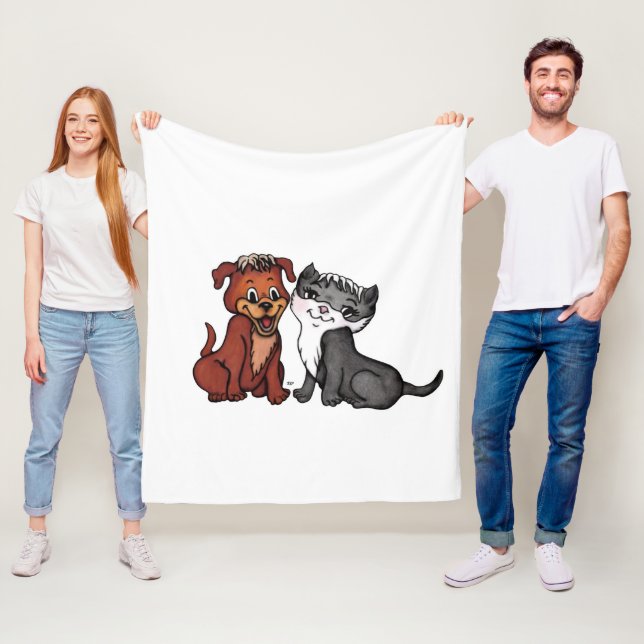 Kitty und Puppy Fleecedecke (Beispiel)