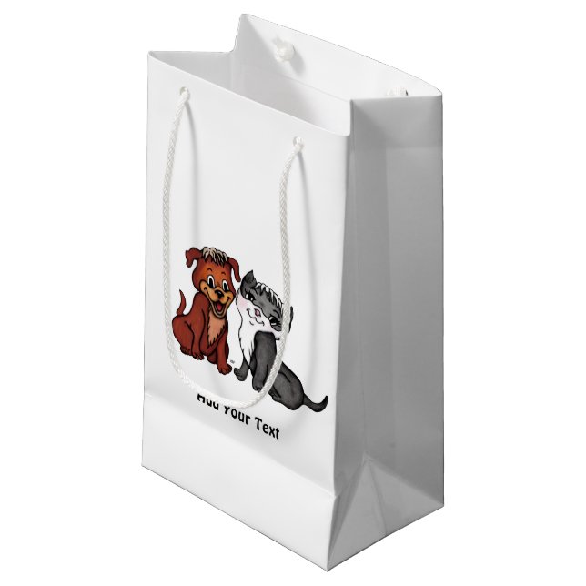 Kitty und Puppy Kleine Geschenktüte (Vorderseite Schrägansicht)