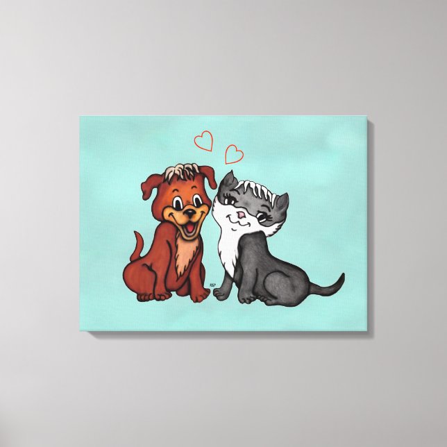Kitty und Puppy Leinwanddruck (Vorderseite)