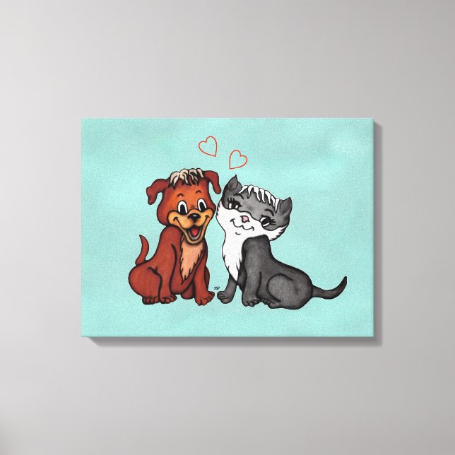 Kitty und Puppy Leinwanddruck (Vorderseite)