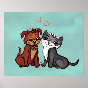 Kitty und Puppy Poster