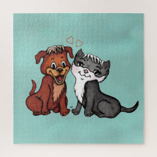 Kitty und Puppy Puzzle