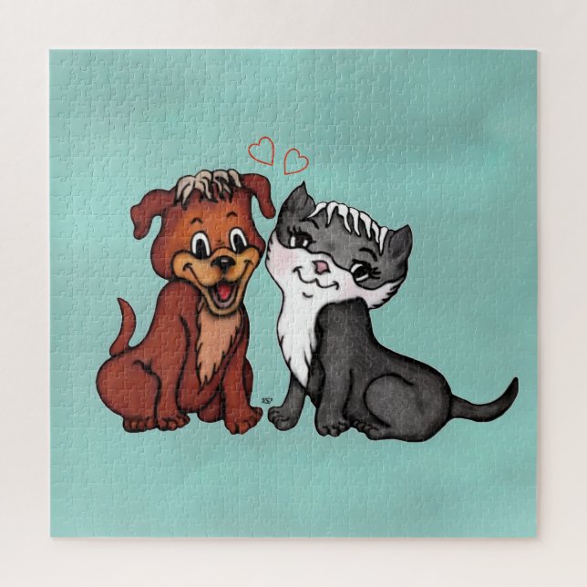 Kitty und Puppy Puzzle (Vertikal)