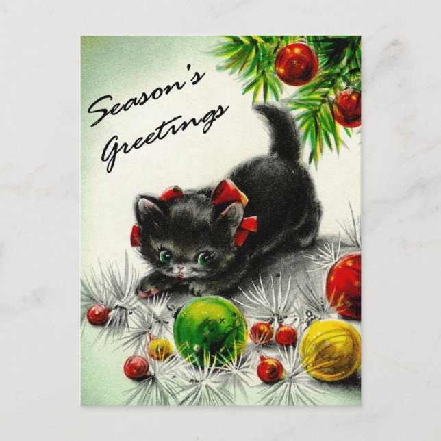 Kitty unterm Baum Postkarte (Vorderseite)