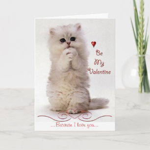 Kitty Valentine Grußkarte Feiertagskarte