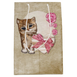 Kitty Valentine Viktorianisch Mixed Media MEDIUM Mittlere Geschenktüte