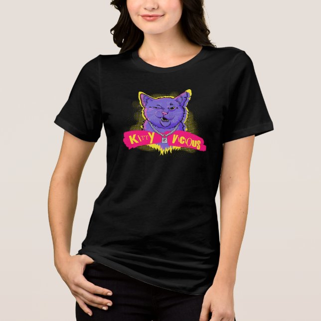 Kitty Vicious  Tri-Blend Shirt (Vorderseite)