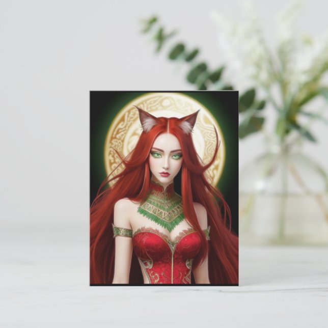 KITTY WAIFU 05 POSTKARTE (Stehend Vorderseite)