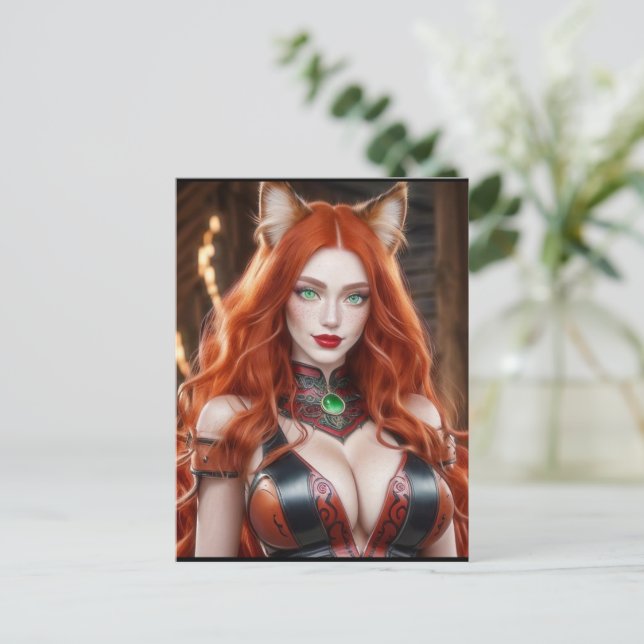 KITTY WAIFU 09 POSTKARTE (Stehend Vorderseite)