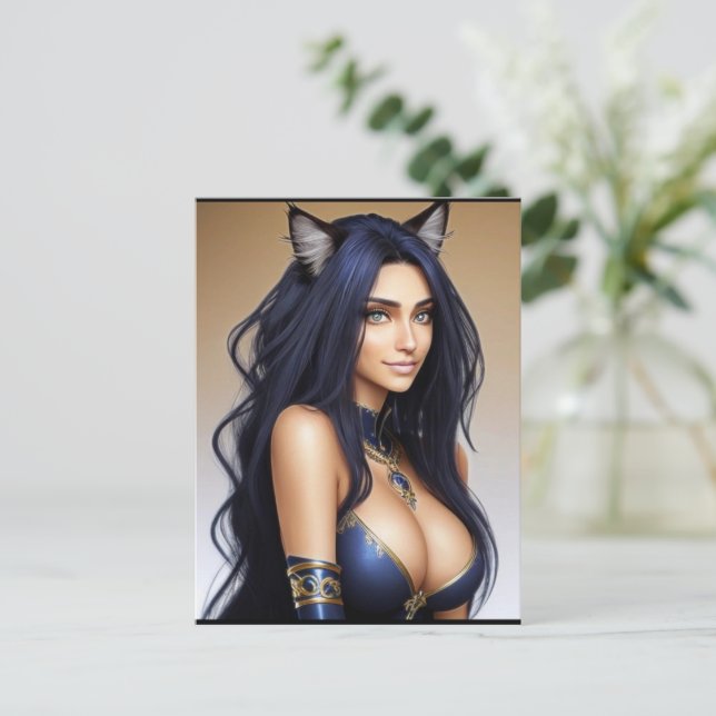 KITTY WAIFU 10 POSTKARTE (Stehend Vorderseite)