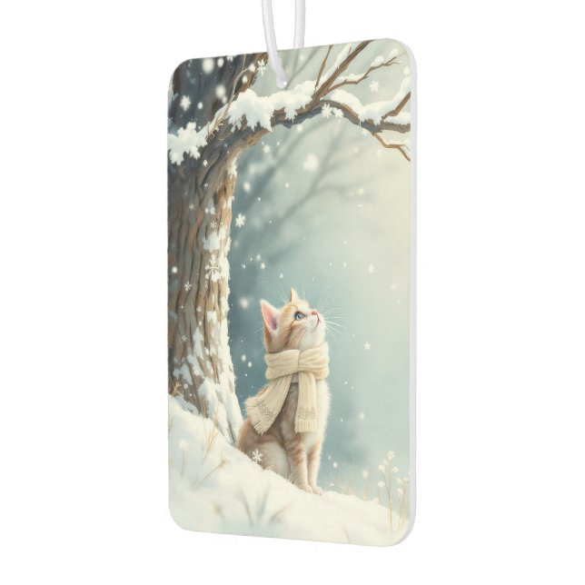 Kitty Watching Schneeflocken Autolufterfrischer (Links)