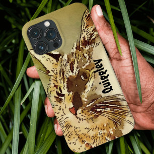 Kitty Whiskers Herznose Wasserfarbe Case-Mate iPhone Hülle