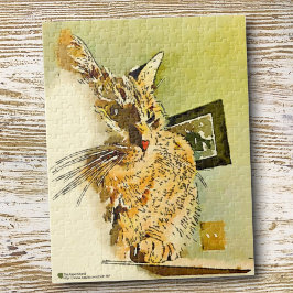 Kitty Whiskers Herznose Wasserfarbe Puzzle
