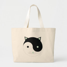 Kitty Yin Yan Tote Bag Jumbo Stoffbeutel