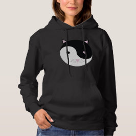 Kitty Yin Yang Pink Black and White Hoodie