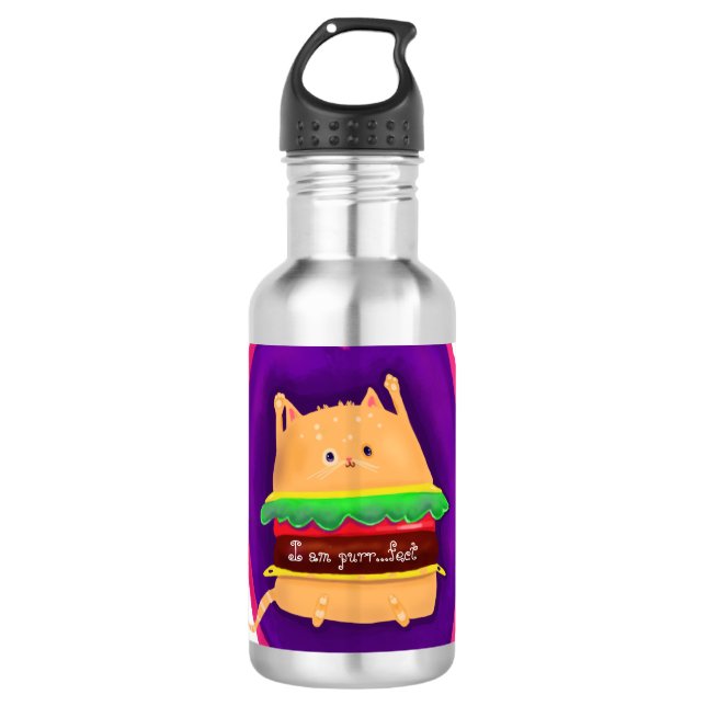 Kittyburger Edelstahlflasche (Vorderseite)