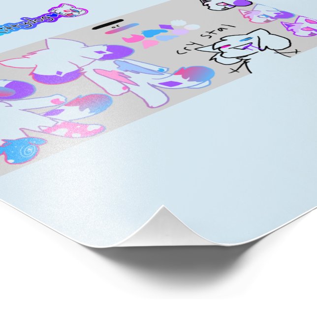 Kittydog Kristall Poster (Ecke)