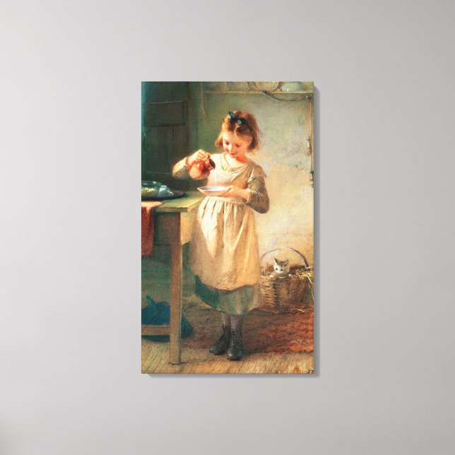 Kitty's Breakfast Leinwanddruck (Vorderseite)