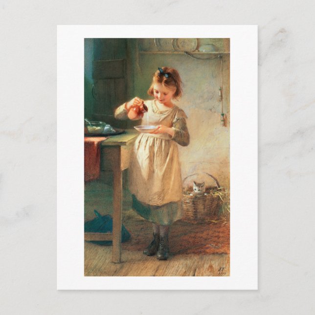 Kitty's Breakfast Postkarte (Vorderseite)